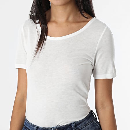 Only - Tee Shirt Femme Carrie Blanc